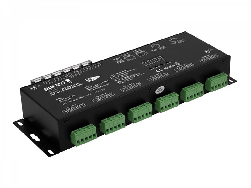 DMX512 LED Dimmer 12-24Vdc 24x4A
