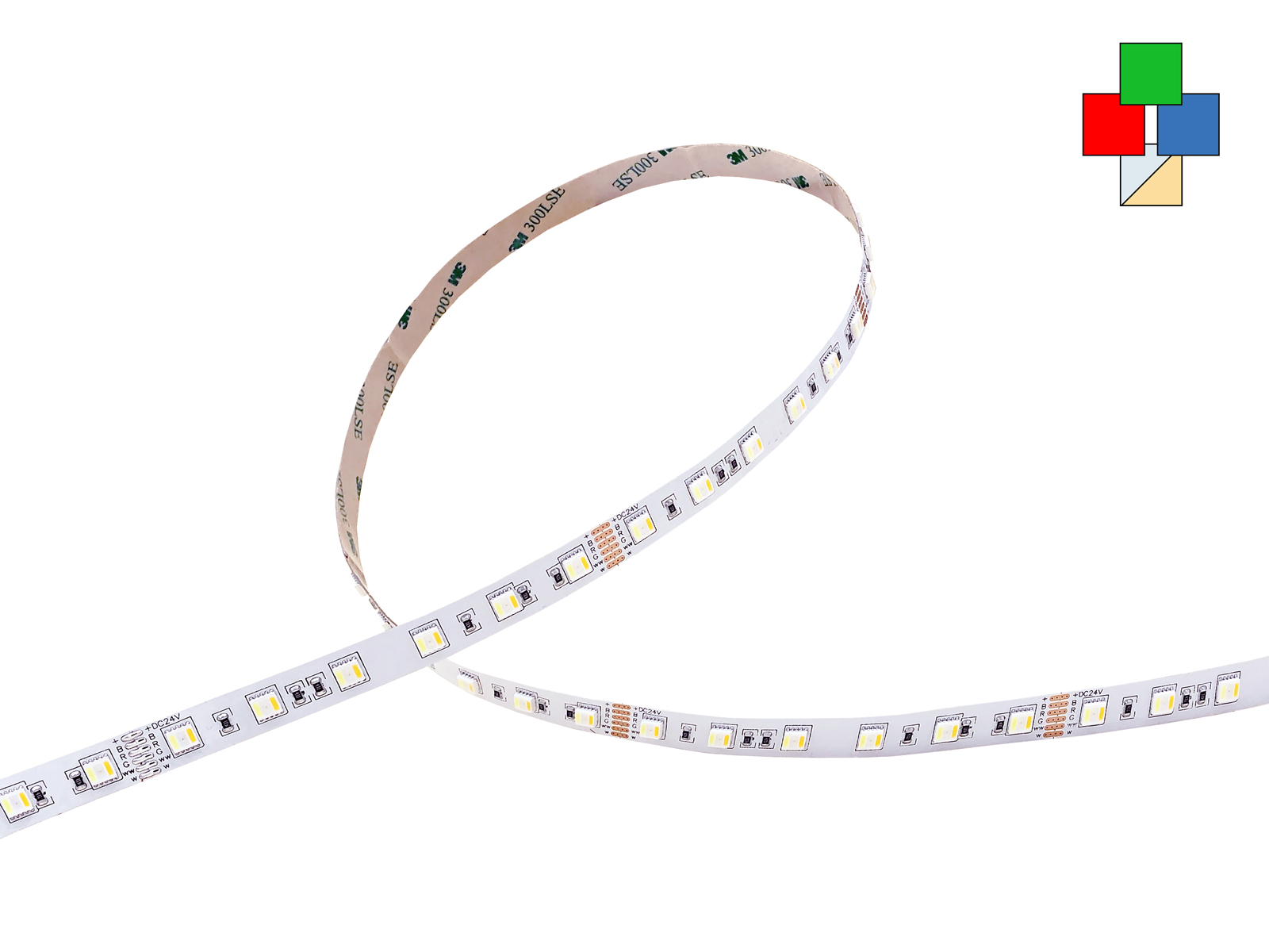 24V LED Streifen RGB-TW 5-Kanal 60LEDs/m