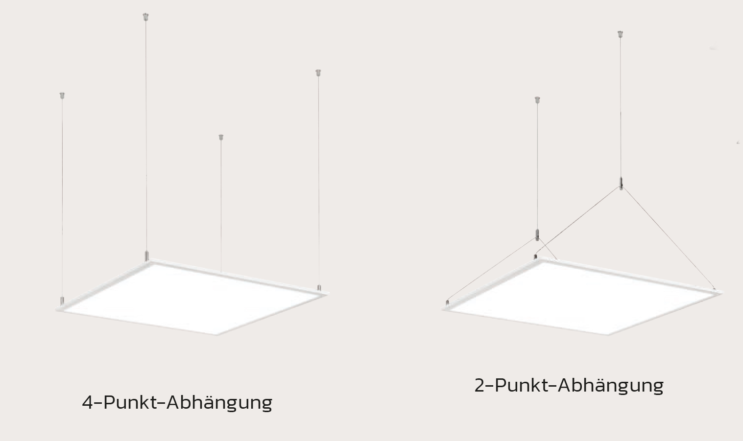 Seilabhängung für LEDON LED Panel