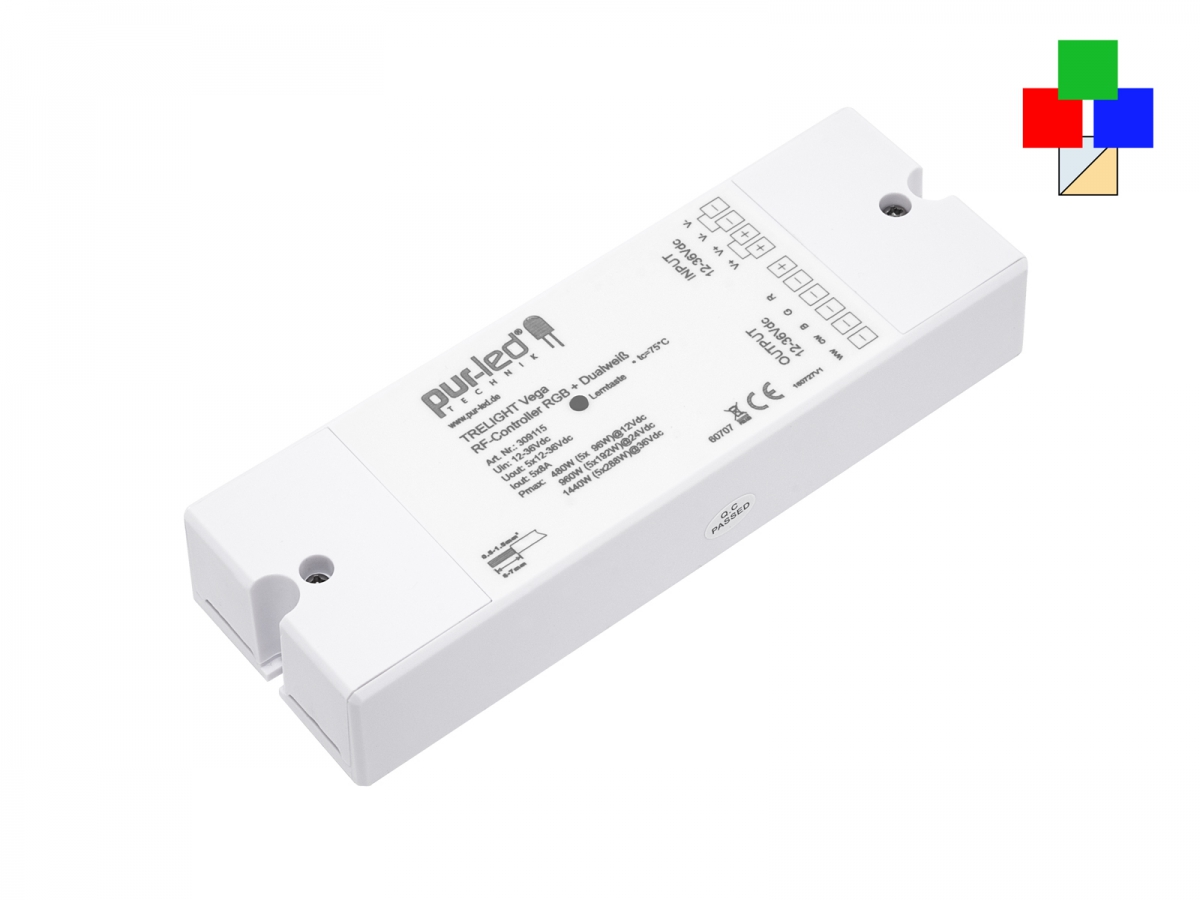 TRELIGHT Vega RGB-Dual LED Controller 12-36Vdc/5x8A